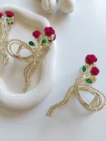 کلیپس مجلسی نگیندار رز مخمل - Image 3