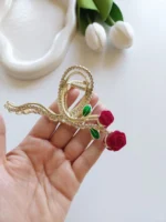 کلیپس مجلسی نگیندار رز مخمل - Image 2