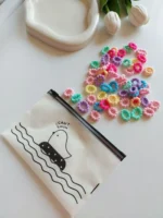 مینی کش حوله ای چروک ۵۰ عددی کیفدار