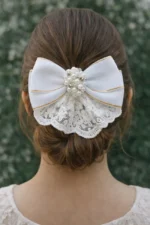 گیره پاپیونی مرواریدی هلالی - Image 2