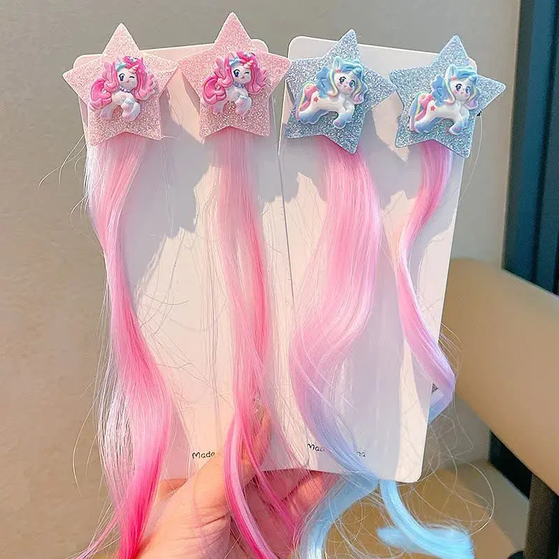 Pack of 2 unicorn hair clips (6) پک ۲تایی گیره مویی یونیکورن - Image 1
