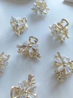 مینی کلیپس پاپیون کریستالی برند زایا (۳ و نیم سانت) - Image 3