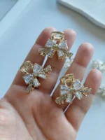 مینی کلیپس پاپیون کریستالی برند زایا (۳ و نیم سانت) - Image 4