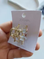 مینی کلیپس پاپیون کریستالی برند زایا (۳ و نیم سانت) - Image 2