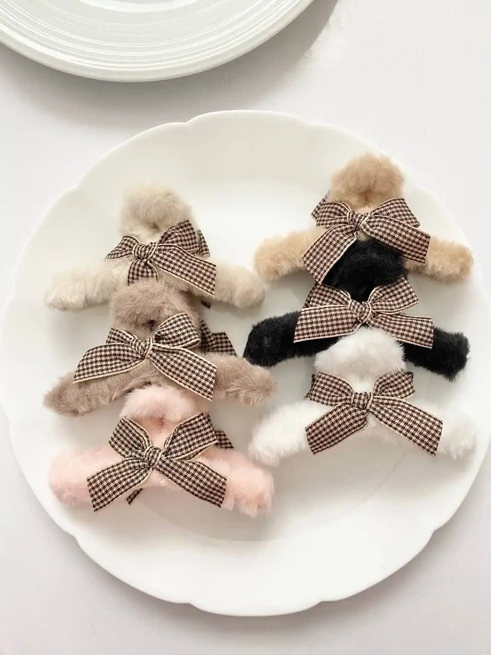 Polished bowknot clips (1) کلیپس پولیشی پاپیون دار - Image 1