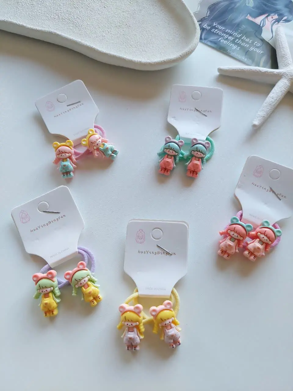 2-pack doll hair ties (2) کش مو ۲تایی عروسکی - Image 1