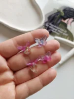 قفل مو پروانه شیشه ای ( تکی ) - Image 3