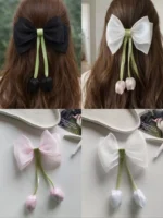 پاپیون حریر لاله آویزدار