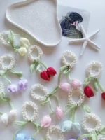 کش مرواریدی لاله آویزدار