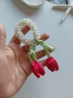 کش مرواریدی لاله آویزدار - Image 3