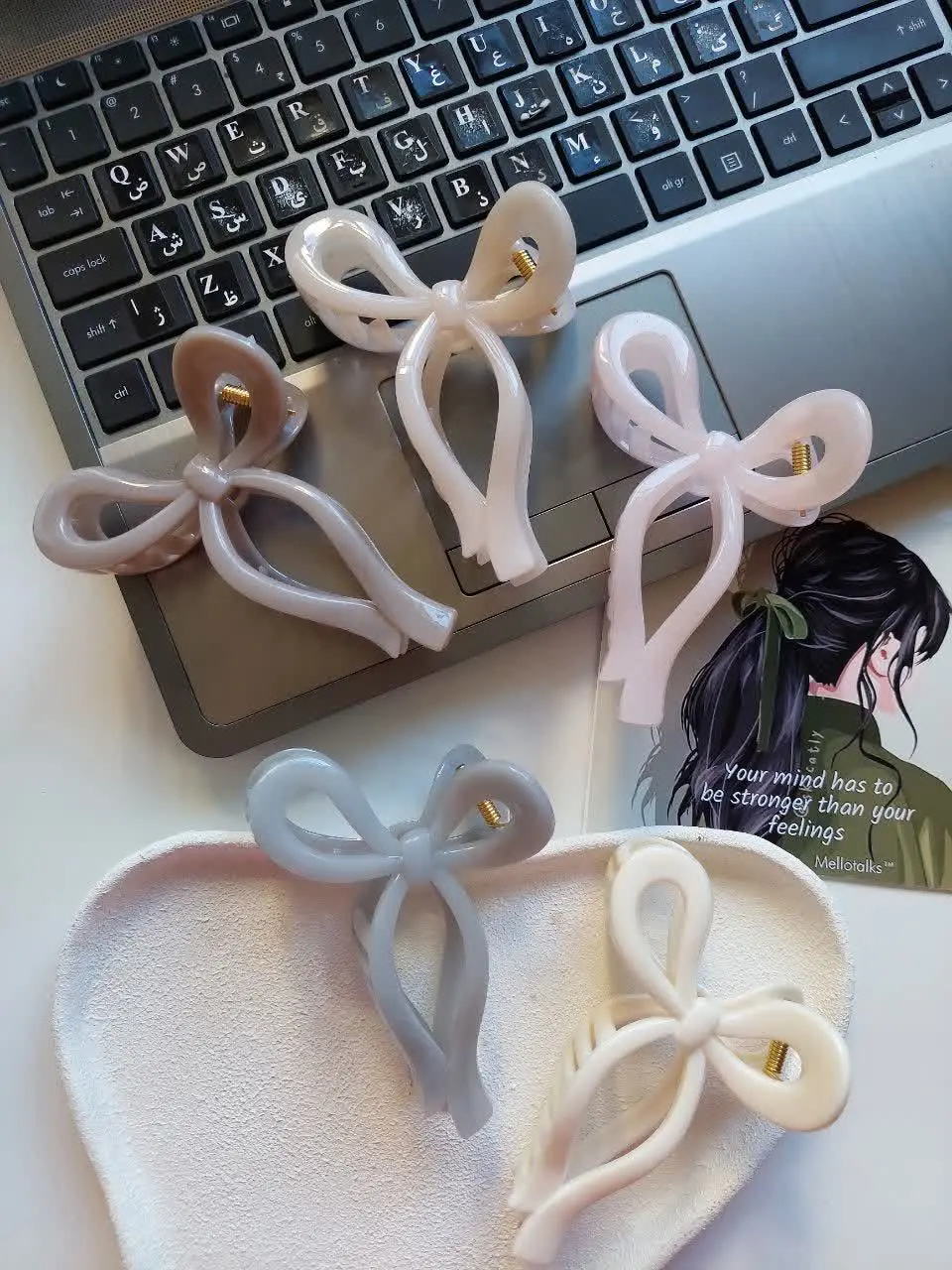 Premium bone clips for bow ties (Boffini (4) کلیپس استخوانی اعلا پاپیون ( برند بوفینی) - Image 1