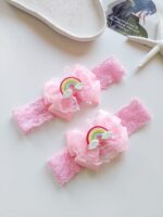 هدبند کشی توری رنگین کمان