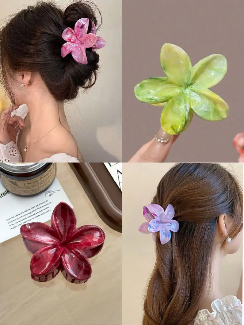 Watercolor Plumeria Clips (7) کلیپس پلومریا آبرنگی - Image 1