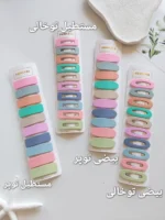 پک ۱۰ عددی گیره تق تقی شمعی رنگی - Image 2