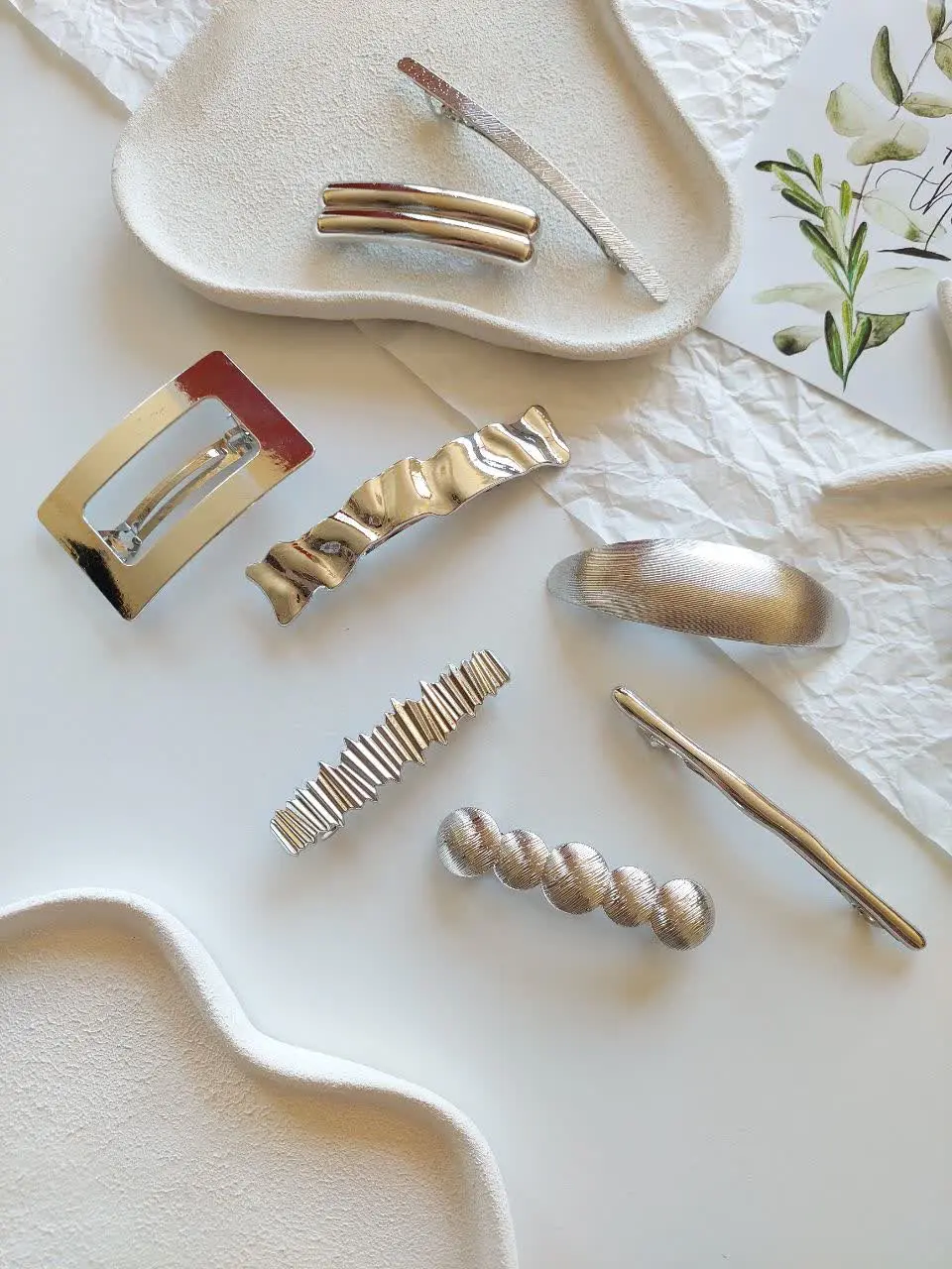Silver French clip (4) گیره فرانسوی سیلور - Image 1