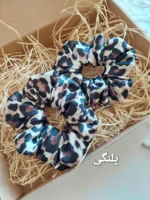 کش مو اسکرانچی ساتن طرحدار اعلا - Image 3