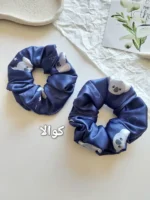 کش مو اسکرانچی ساتن طرحدار اعلا - Image 2