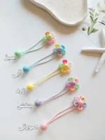 کش مو گرهی گل سرامیکی ( تکی ) - Image 2