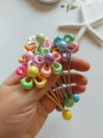 کش مو گرهی گل سرامیکی ( تکی ) - Image 8