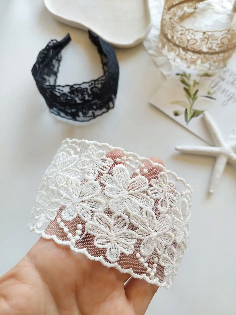 Chamomile Guipure Trend (4) تل ترند گیپور بابونه - Image 1
