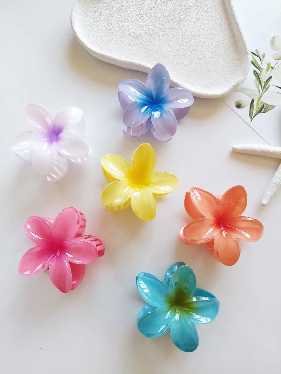 Plumeria Clips Large Size (8cm) (3) کلیپس پلومریا سایز بزرگ (۸سانت) - Image 1