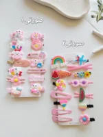 پک 14 عددی گیره مو سیلیکونی رنگی - Image 3