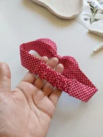 هدبند خرگوشی  پارچه ای خالخالی - Image 2