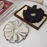 کش مو اسکرانچی پارچه ای گلدار (بیگ سایز)